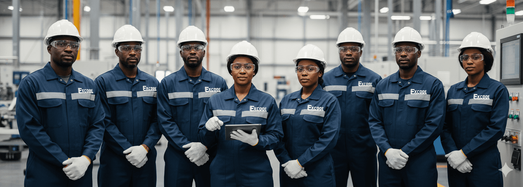 Professional industrial workforce at a logistics facility